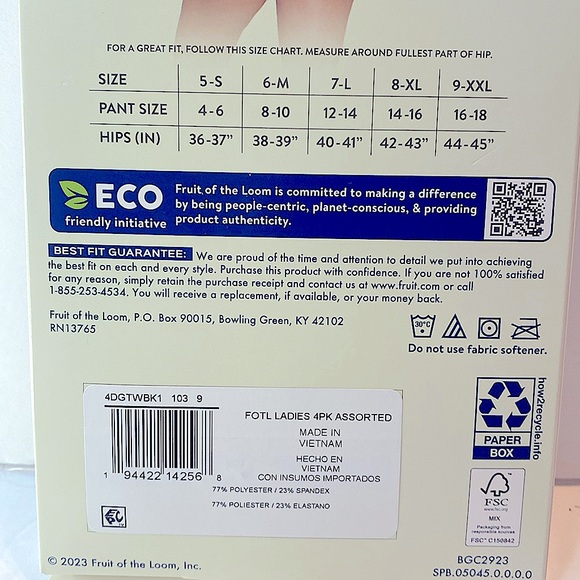 NEW FRUIT OF THE LOOM GETAWAY COLLECTION 4 MESH BIKINIS SIZE 9/2XL - Picture 8 of 10